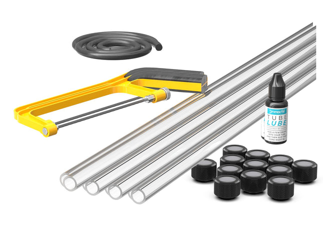 PrimoChill (Professional Kit) 4x 16mm Acrylic/PMMA Tubes, 12x Metrix SX Fitting, Bending Cord and Cutting Tool - PrimoChill - KEEPING IT COOL Satin Black