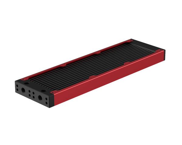 PrimoChill 360SL (30mm) EXIMO Modular Radiator, Black POM, 3x120mm, Triple Fan (R-SL-BK36) Available in 20+ Colors, Assembled in USA and Custom Watercooling Loop Ready - PrimoChill - KEEPING IT COOL Candy Red
