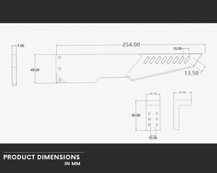 Bykski Universal Aluminum Decorative GPU Support Bracket w/ 5v Addressable RGB (RBW) - Black (B-GPU-AL-X)
