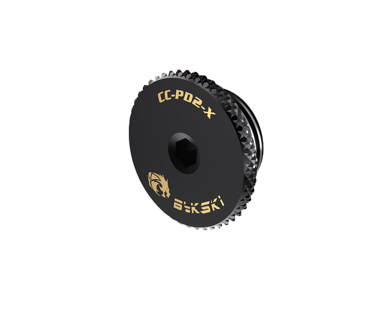 Bykski G 1/4in. Low Profile Knurled Hex Stop Fitting (CC-PD2-X) - Black