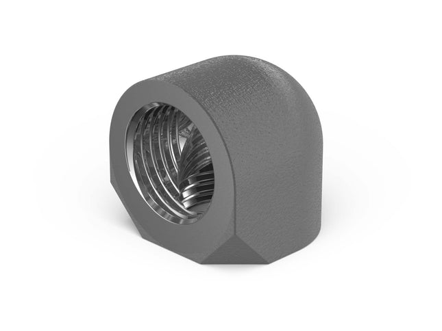 PrimoChill Female to Female G 1/4in. 90 Degree SX Elbow Fitting - TX Matte Gun Metal