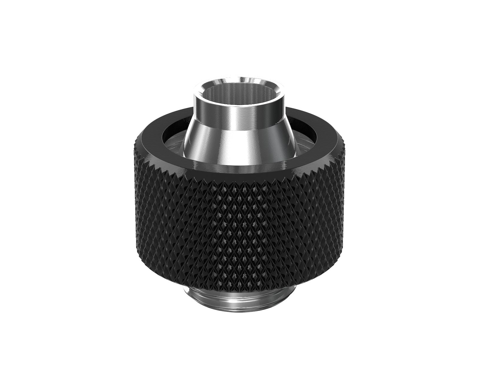 PrimoChill SecureFit SX - Premium Compression Fitting For 3/8in ID x 5/8in OD Flexible Tubing (F-SFSX58) - Available in 20+ Colors, Custom Watercooling Loop Ready - Satin Black