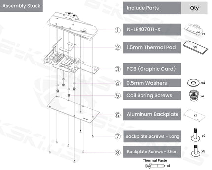 Bykski Full Coverage GPU Water Block and Backplate For Leadtek GeForce RTX 4070 Ti HYPER BRAIN (N-LE4070TI-X)