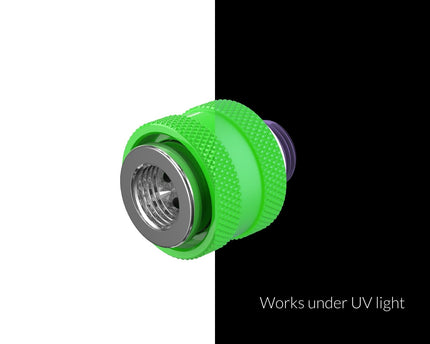 PrimoChill Male to Female G 1/4 SX Mini Pull Drain Valve - UV Green