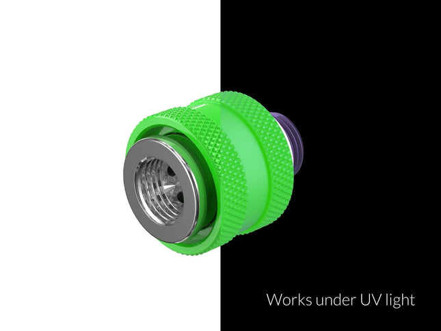 PrimoChill Male to Female G 1/4 SX Mini Pull Drain Valve - UV Green