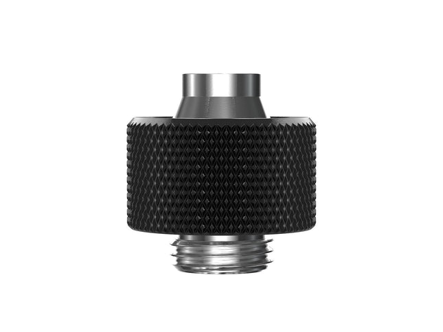 PrimoChill SecureFit SX - Premium Compression Fitting For 3/8in ID x 5/8in OD Flexible Tubing (F-SFSX58) - Available in 20+ Colors, Custom Watercooling Loop Ready - Satin Black