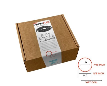 PrimoFlex Advanced LRT Soft Flexible Tubing - 7/16in.ID x 5/8in.OD, 10 feet - Onyx Black