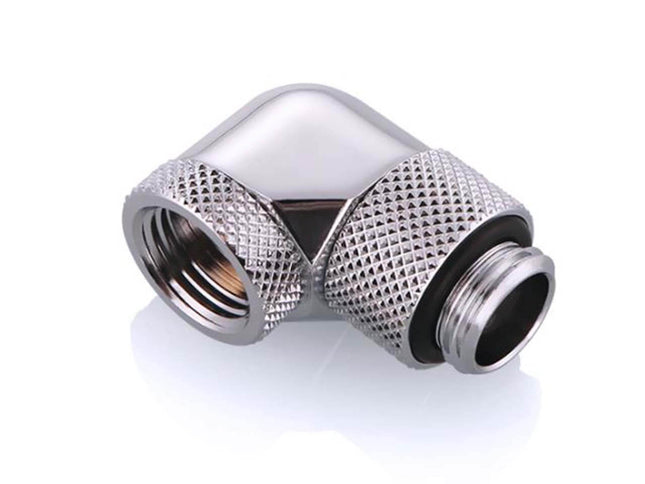 Bykski G 1/4in. Male to Female 90 Degree Dual Rotary Elbow Fitting (B-DTSO-RD90) - Silver