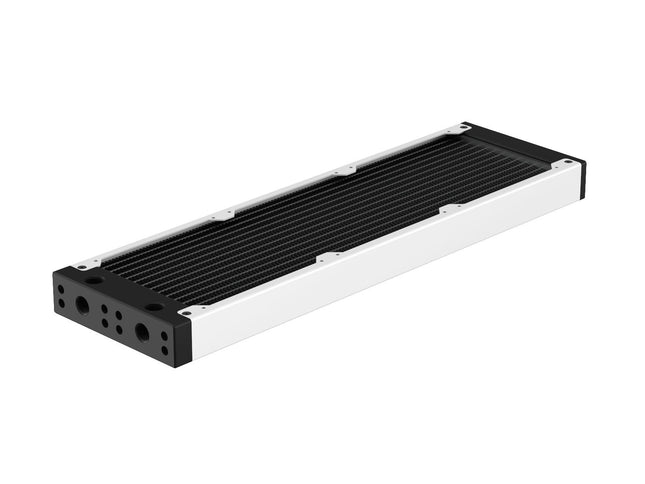 PrimoChill 360SL (30mm) EXIMO Modular Radiator, Black POM, 3x120mm, Triple Fan (R-SL-BK36) Available in 20+ Colors, Assembled in USA and Custom Watercooling Loop Ready - Sky White