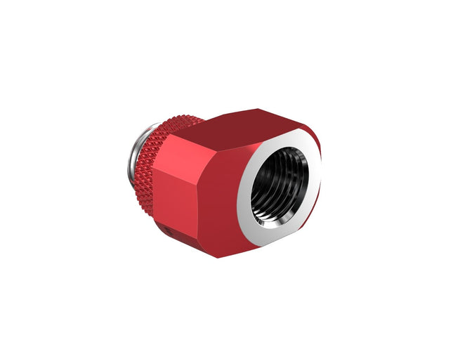 PrimoChill InterConnect SX Male to Female G 1/4in. Offset Full Rotary Fitting - 6mm - Candy Red