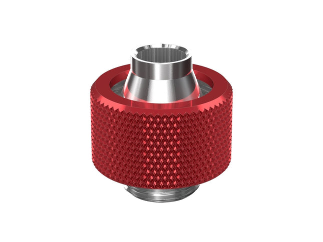 PrimoChill SecureFit SX - Premium Compression Fitting For 7/16in ID x 5/8in OD Flexible Tubing (F-SFSX758) - Available in 20+ Colors, Custom Watercooling Loop Ready - Candy Red