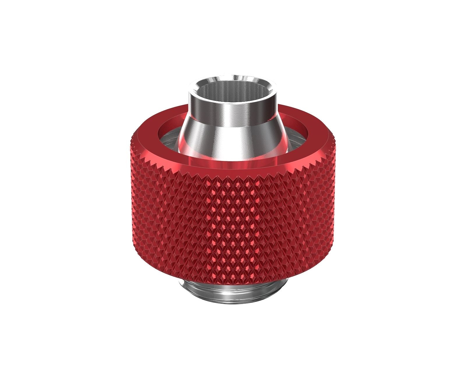 PrimoChill SecureFit SX - Premium Compression Fitting For 7/16in ID x 5/8in OD Flexible Tubing (F-SFSX758) - Available in 20+ Colors, Custom Watercooling Loop Ready - Candy Red