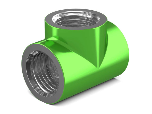 PrimoChill G 1/4in. Inline 3-Way SX Female T Adapter - Toxic Candy