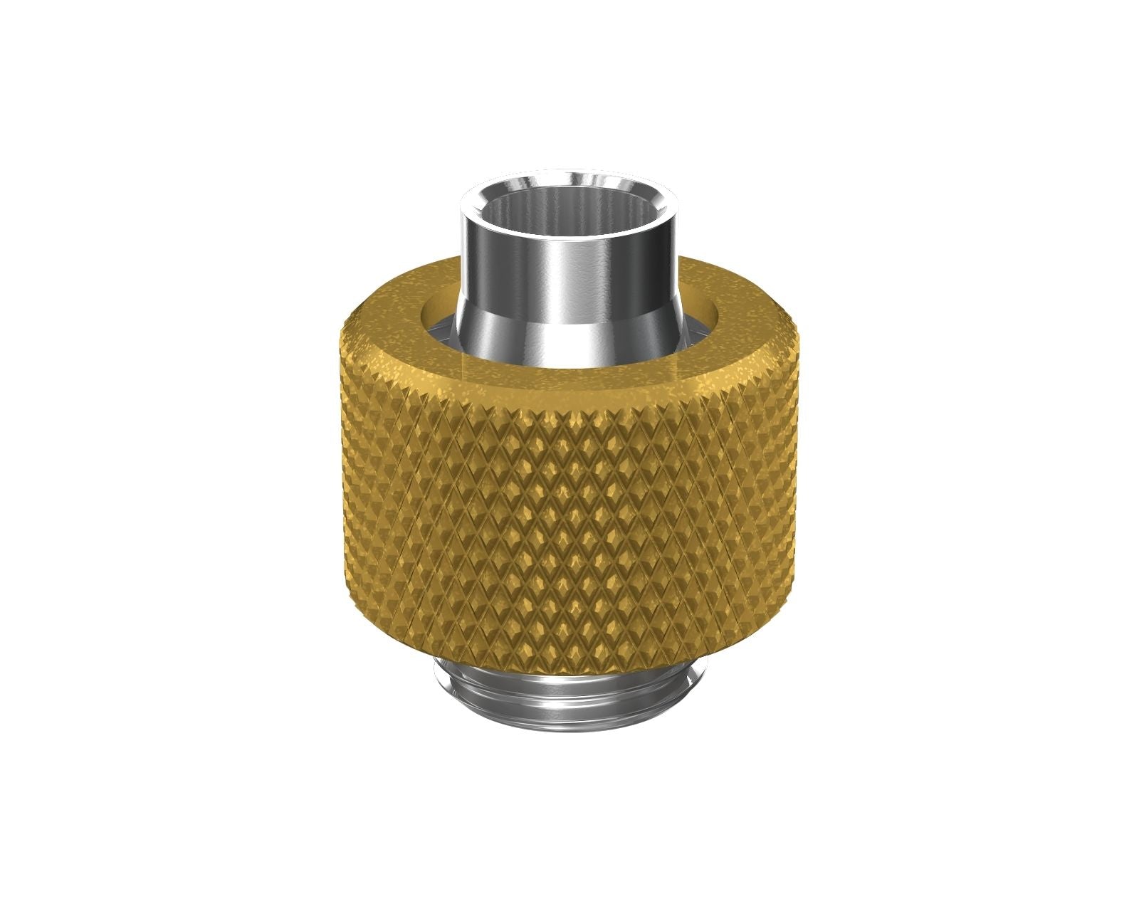 PrimoChill SecureFit SX - Premium Compression Fitting For 3/8in ID x 1/2in OD Flexible Tubing (F-SFSX12) - Available in 20+ Colors, Custom Watercooling Loop Ready - Gold