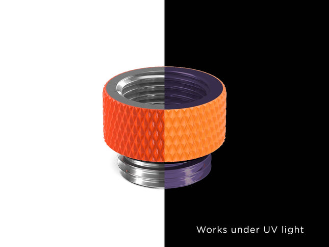 PrimoChill Male to Female G 1/4in. 7.5mm SX Extension Coupler - UV Orange