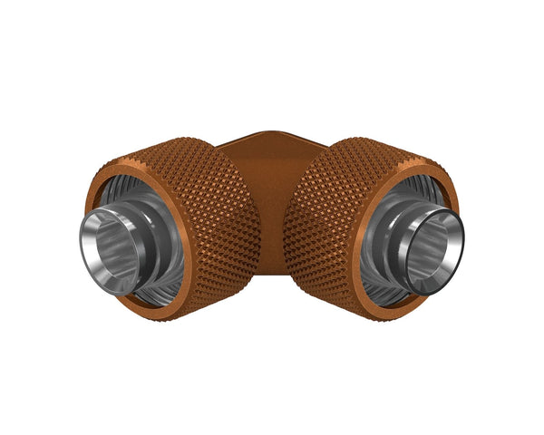 PrimoChill SecureFit SX - Premium 90 Degree Compression Fitting Set For 1/2in ID x 3/4in OD Flexible Tubing (F-SFSX3490) - Available in 20+ Colors, Custom Watercooling Loop Ready - PrimoChill - KEEPING IT COOL Copper