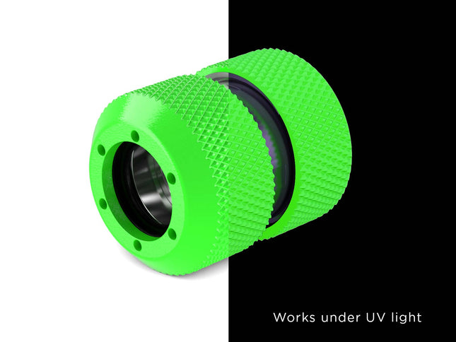 PrimoChill 1/2in. Rigid RevolverSX Series Coupler Fitting - UV Green - UV Green
