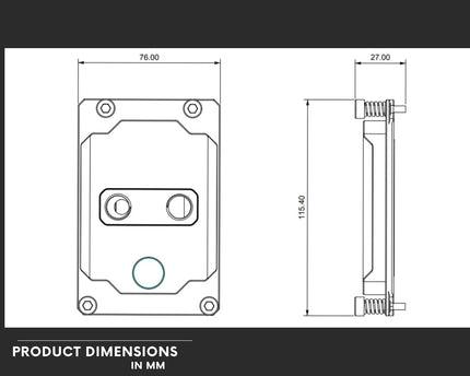 Bykski Durable 4x80mm 2U Server AIO Liquid CPU Cooler For AMD EPYC (Socket SP3) (LGA 4094) - Continuous Usage