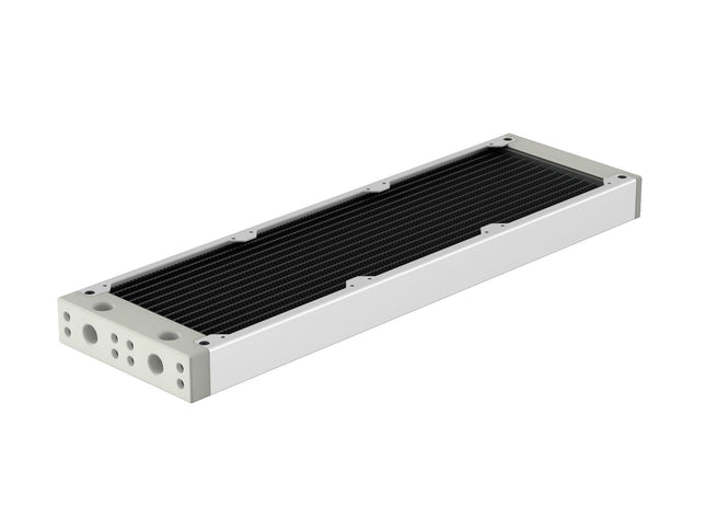 PrimoChill 360SL (30mm) EXIMO Modular Radiator, White POM, 3x120mm, Triple Fan (R-SL-W36) Available in 20+ Colors, Assembled in USA and Custom Watercooling Loop Ready - Sky White
