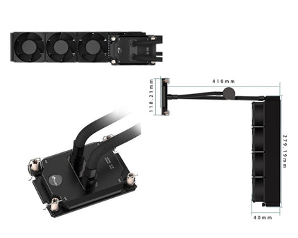 Bykski Durable 4x80mm 2U Server AIO Liquid CPU Cooler For Intel Copper/Ice Lake (LGA 4189) - Continuous Usage