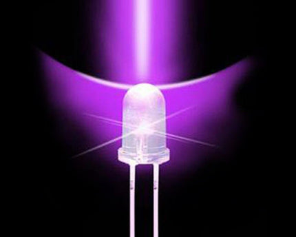 10mm LED Bulb - UV - 50 Pack