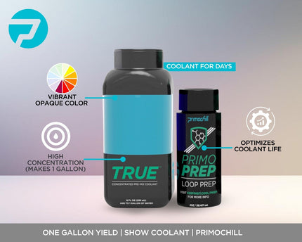 PrimoChill True Opaque - Computer WaterCooling Coolant, Concentrate, Solid/Non-Transparent, Full Protection, PrimoPrep Included, Proudly Made in the USA (Yields a Gallon of Coolant) - PrimoChill Blue SX