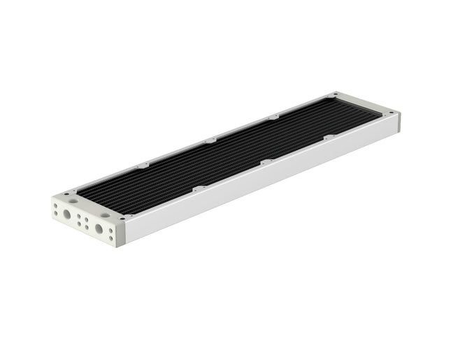 PrimoChill 480SL (30mm) EXIMO Modular Radiator, White POM, 4x120mm, Quad Fan (R-SL-W48) Available in 20+ Colors, Assembled in USA and Custom Watercooling Loop Ready - Sky White