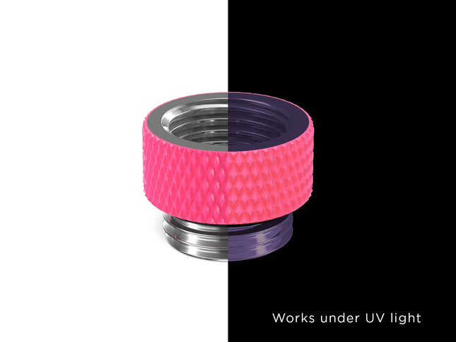PrimoChill Male to Female G 1/4in. 7.5mm SX Extension Coupler - UV Pink