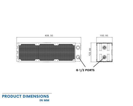 Bykski Extreme-Performance Multi-Block 2,500W Heat Dissipation Radiator, 3x120mm Support (CR-RD360RC-TK100)