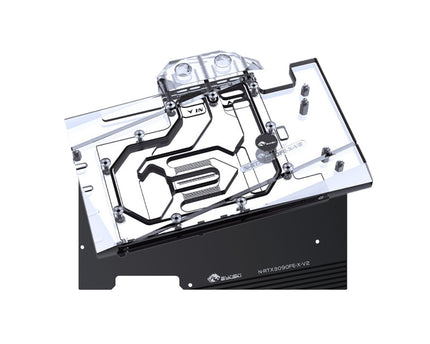 Bykski Full Coverage GPU Water Block and Backplate for nVidia Founders Edition RTX 3090 (N-RTX3090FE-X-V2) - Clear