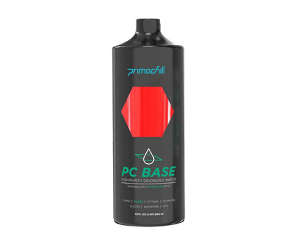 PrimoChill Base - Computer WaterCooling High Purity Deionized Water, No Protection, Add your Additives/Inhibitors, Proudly Made in The USA (32oz/.9L) - Transparent - Red