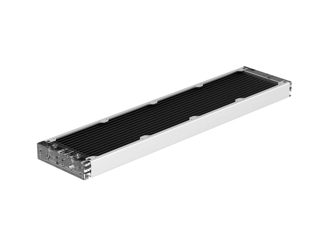 PrimoChill 480SL (30mm) EXIMO Modular Radiator, Clear Acrylic, 4x120mm, Quad Fan (R-SL-A48) Available in 20+ Colors, Assembled in USA and Custom Watercooling Loop Ready - Sky White