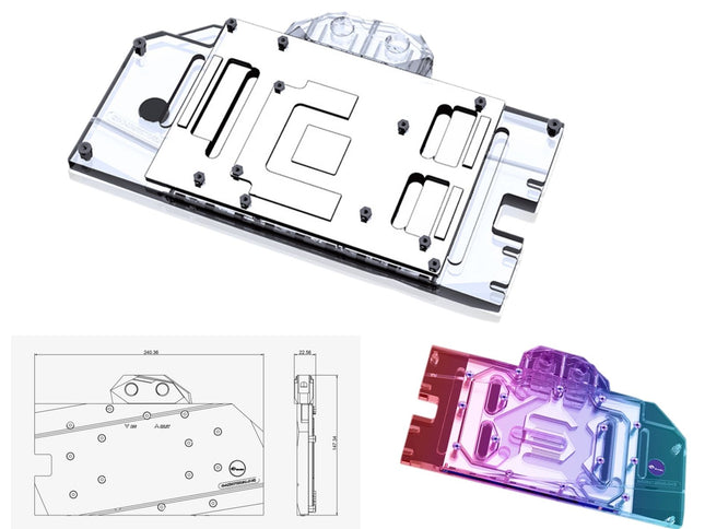 Bykski Full Coverage GPU Water Block and Backplate for ASUS Dual RTX 3070 / 3060Ti (N-AS3070DUAL-X-V2)