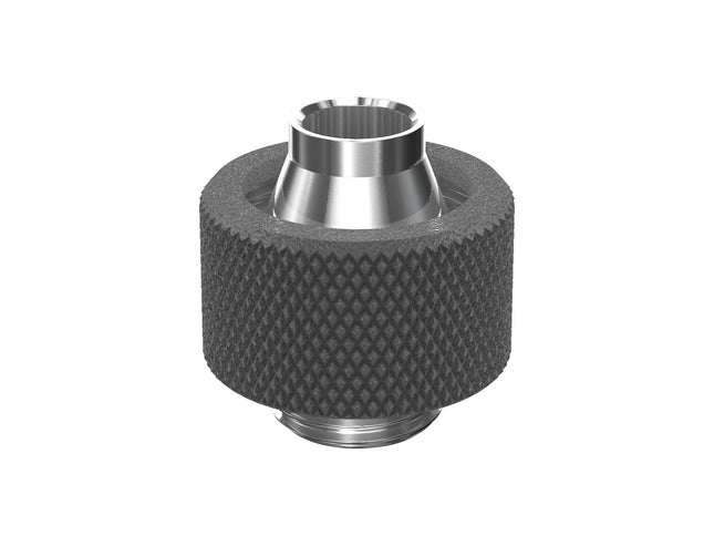 PrimoChill SecureFit SX - Premium Compression Fitting For 7/16in ID x 5/8in OD Flexible Tubing (F-SFSX758) - Available in 20+ Colors, Custom Watercooling Loop Ready - TX Matte Gun Metal