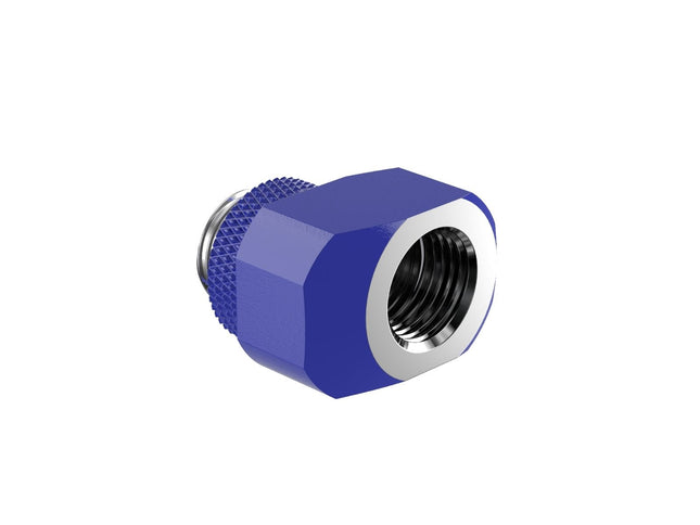 PrimoChill InterConnect SX Male to Female G 1/4in. Offset Full Rotary Fitting - 6mm - True Blue