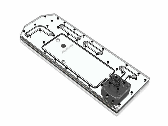 Bykski Distro Plate For COUGAR CRATUS PMMA w/ 5v Addressable RGB(RBW) (RGV-CG-CRATUS-P-K) - DDC Pump With Armor