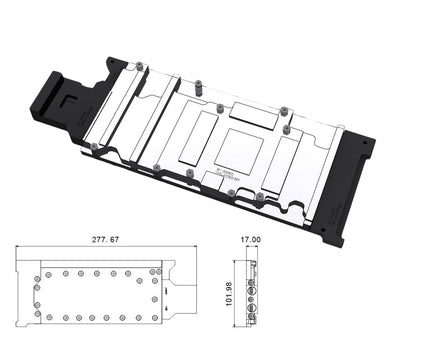 Bykski Durable Metal/POM GPU Water Block and Backplate for NVIDIA GeForce 4090D Turbo Edition 48GB (N-PL4090-SR) - Continuous Usage