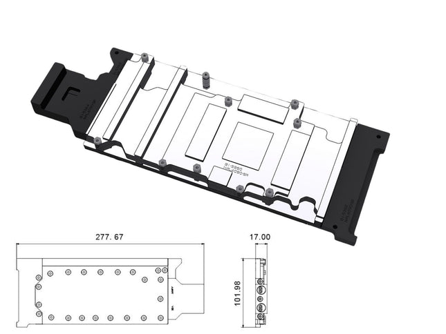 Bykski Durable Metal/POM GPU Water Block and Backplate for NVIDIA GeForce 4090D Turbo Edition 48GB (N-PL4090-SR) - Continuous Usage