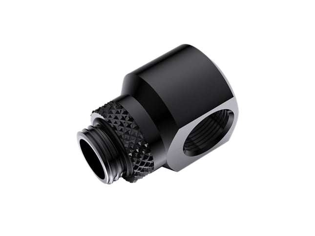 Bykski G 1/4in. Male to Female 360 Degree Rotary Elbow Fitting - 90 Degree Angle (CC-RD90S-X) - Black