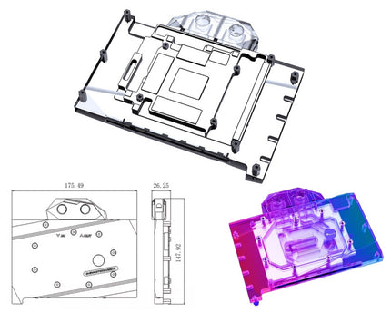 Bykski Full Coverage GPU Water Block and Backplate For GIGABYTE GeForce RTX 4070 Ti AERO/Gaming OC  (N-GV4070TIAROC-X)