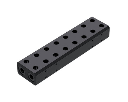 Bykski Durable Multi‑Port Parallel Workstation/Server Distribution Block, available in four sizes – Black POM (B-L2-BM-X-V2) - 8 Channels