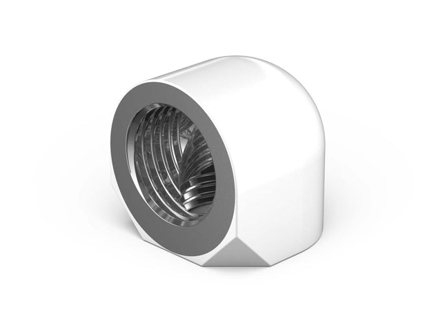 PrimoChill Female to Female G 1/4in. 90 Degree SX Elbow Fitting - Sky White