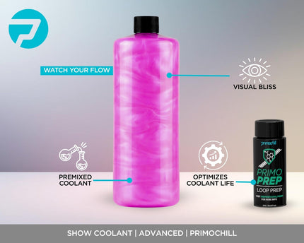 PrimoChill Vue - Computer WaterCooling Coolant, Visual Flow, Solid/Non-Transparent, Full Protection, PrimoPrep Included, Proudly Made in the USA (32oz/.9L) - Pink SX