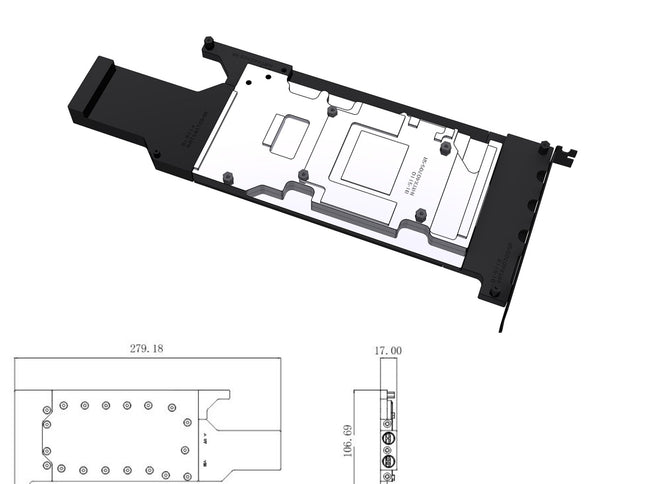 Bykski Durable Metal/POM GPU Water Block and Backplate For NVIDIA GeForce RTX 4070S (N-RTX4070S-SR) - Continuous Usage