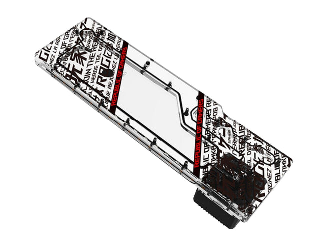 Bykski Distro Plate For ASUS ROG Z11 - PMMA w/ 5v Addressable RGB (5v A-RGB LED) (RGV-AS-Z11-P-K) - DDC Pump With Armor