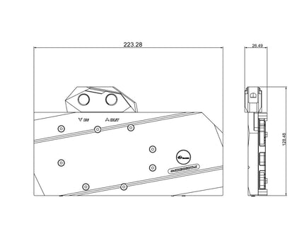 Bykski Full Coverage GPU Water Block and Backplate for Inno3D RTX 3060Ti (N-ICH3060TI-X)