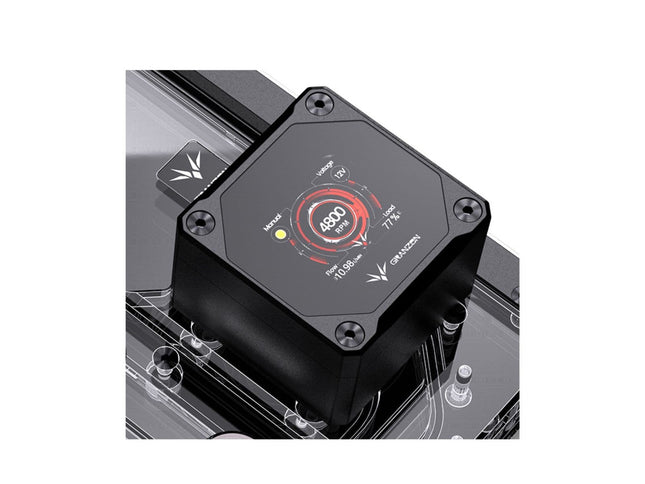 Bykski Distro Plate For ASUS ROG Hyperion GR701 PMMA w/ 5v Addressable RGB(RBW) (RGV-AS-GR701-P) - PrimoChill - KEEPING IT COOL DDC Pump With LCD