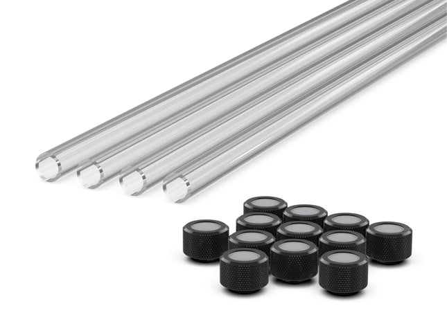 PrimoChill (Basic Kit) 4x 16mm Acrylic/PMMA Tubes, 12x Metric SX Fittings - PrimoChill - KEEPING IT COOL Satin Black