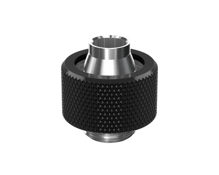PrimoChill SecureFit SX - Premium Compression Fitting For 7/16in ID x 5/8in OD Flexible Tubing (F-SFSX758) - Available in 20+ Colors, Custom Watercooling Loop Ready - Satin Black
