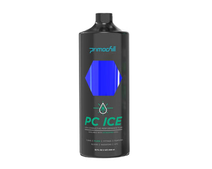 PrimoChill Ice - Computer WaterCooling Coolant, Low-Conductive, Transparent, Full Protection, Proudly Made in the USA (32oz/.9L) - UV Blue